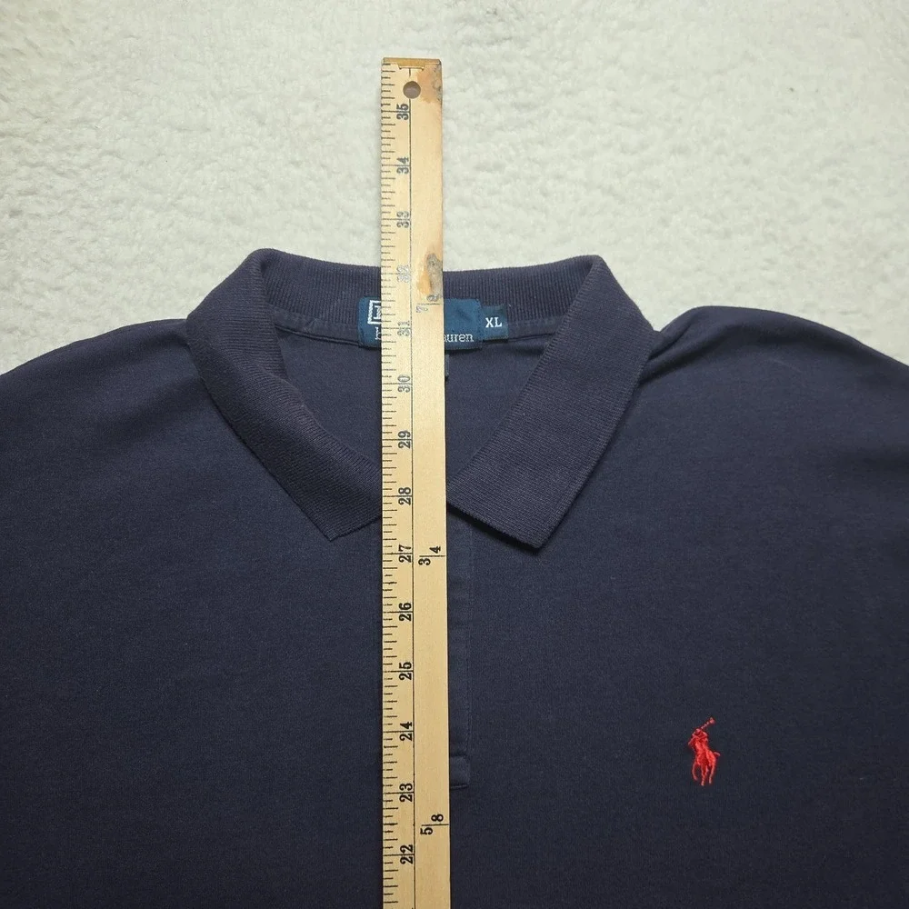 Vintage 90s Polo Ralph Lauren Polo Shirt Mens XL Blue Short Sleeve Soft Cotton